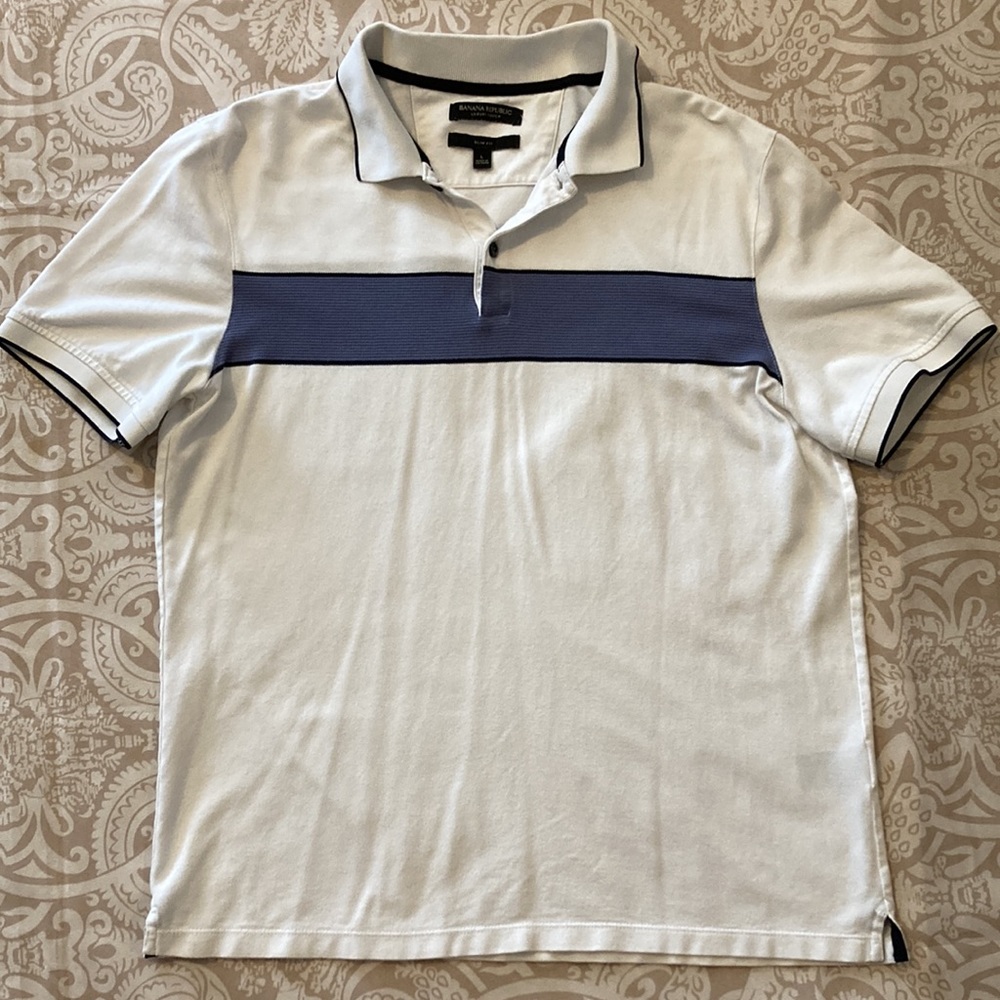 Men’s Banana Republic Polo Shirt, large slim fit - Picture 3 of 6